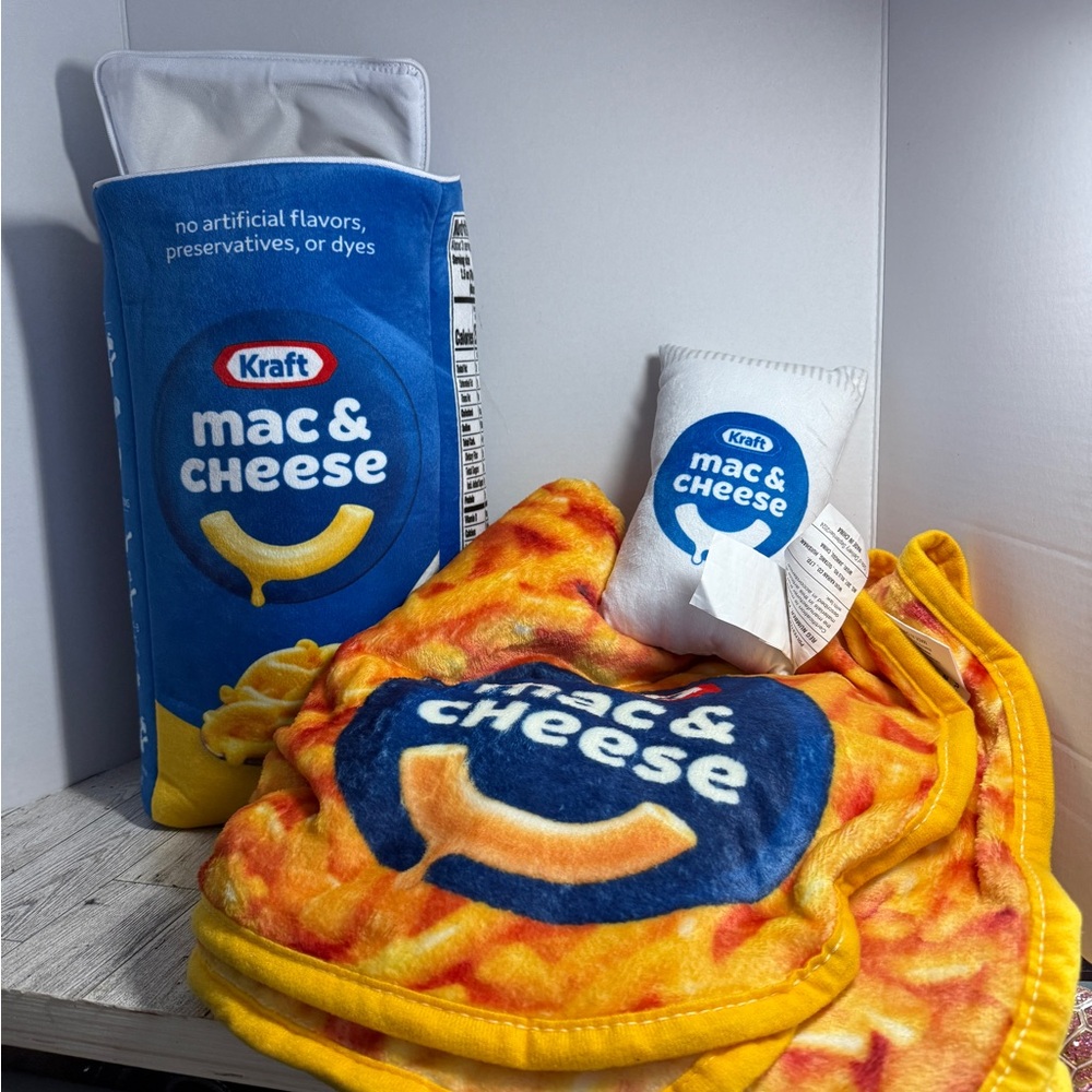 Mac & Cheese Blanket Set - Blue and Yellow